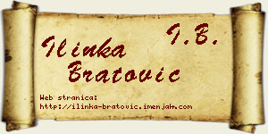 Ilinka Bratović vizit kartica